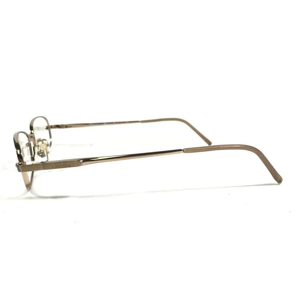 Chloe Eyeglasses Frames CL1108 C03 Shiny Gold Rectangular Full Rim 51-18-135